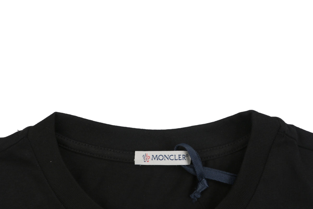 Moncler 1952 Signature Print Long-Sleeve Top - Black