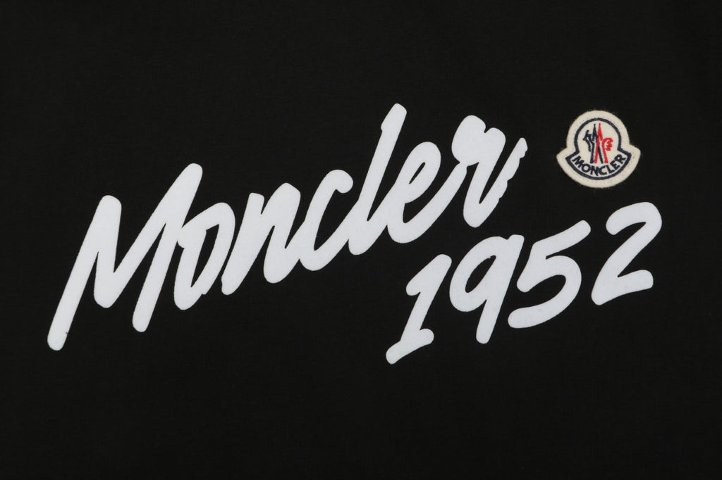 Moncler 1952 Signature Print Long-Sleeve Top - Black