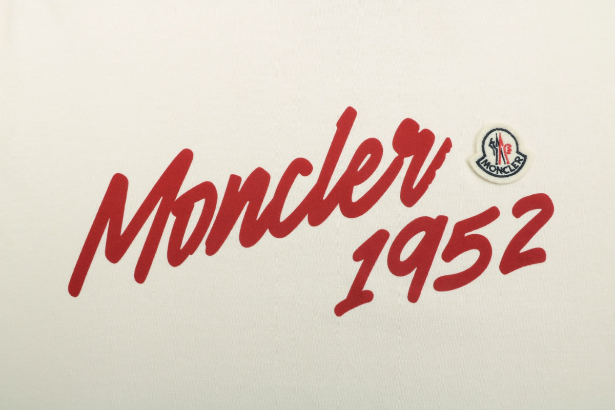 Moncler 1952 Signature Print Long-Sleeve Top - Cream