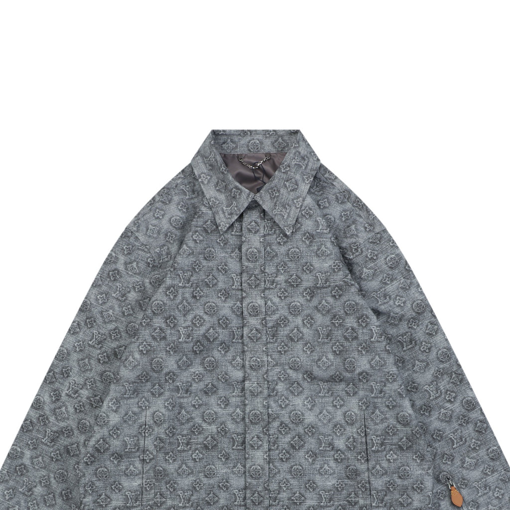 Louis Vuitton Gray Allover Monogram Jacket