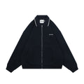 Miu Miu 25FW Contrast-Trim Collar Zip Jacket - Black