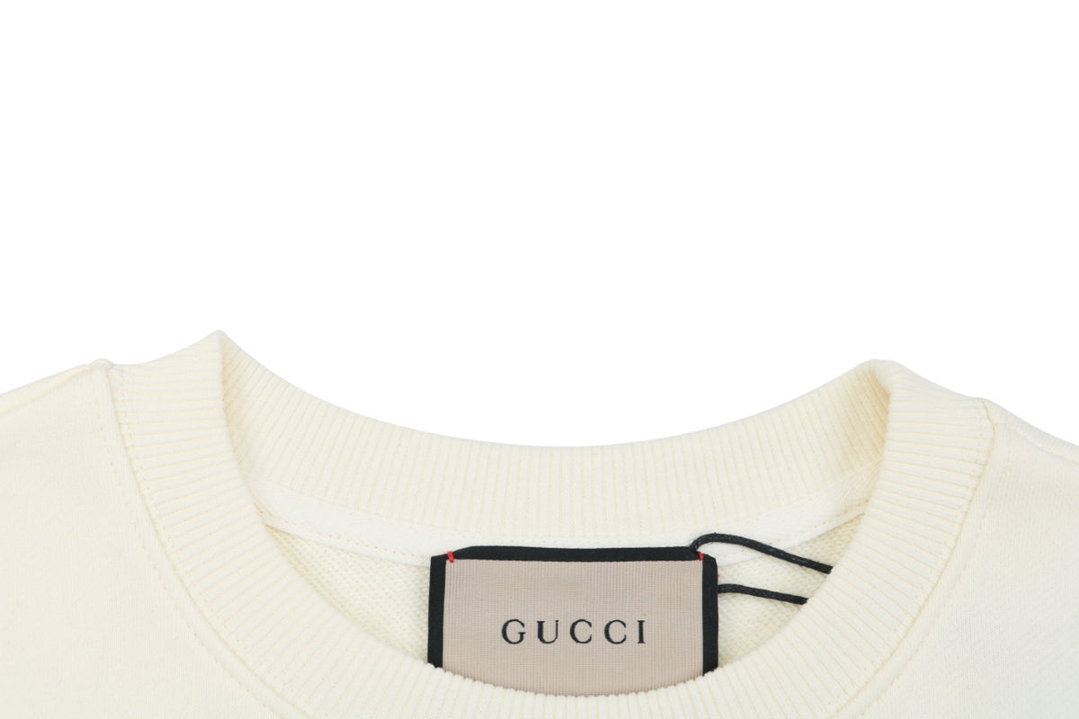 Gucci Playful Bear Print Crewneck Sweatshirt - Cream