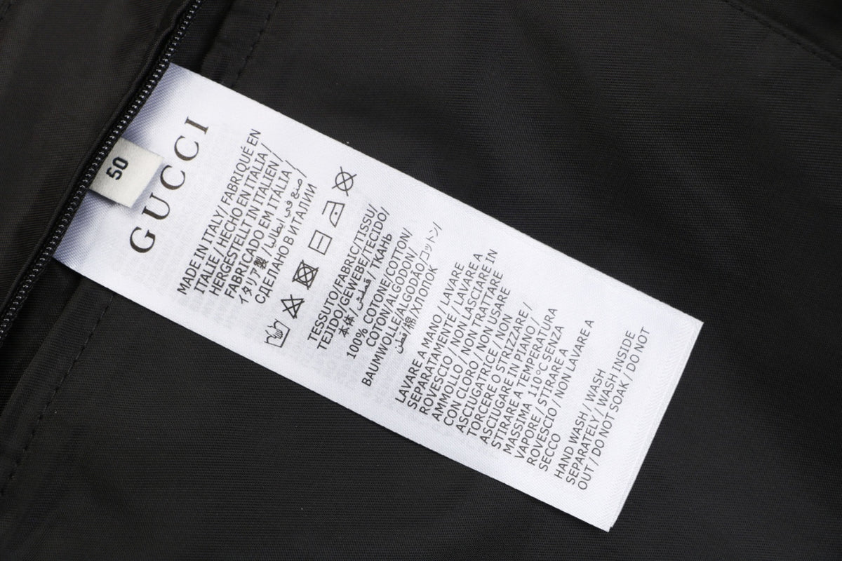 Gucci Allover Small Double-G Zip Jacket - Black
