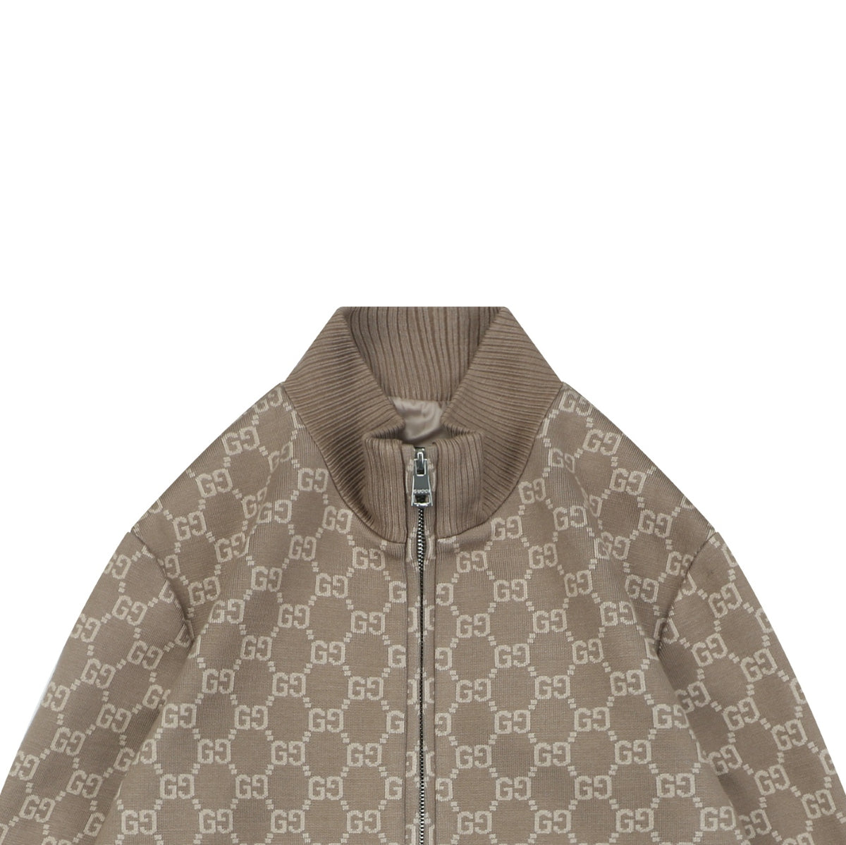 Gucci Allover Small Double-G Zip Jacket - Khaki