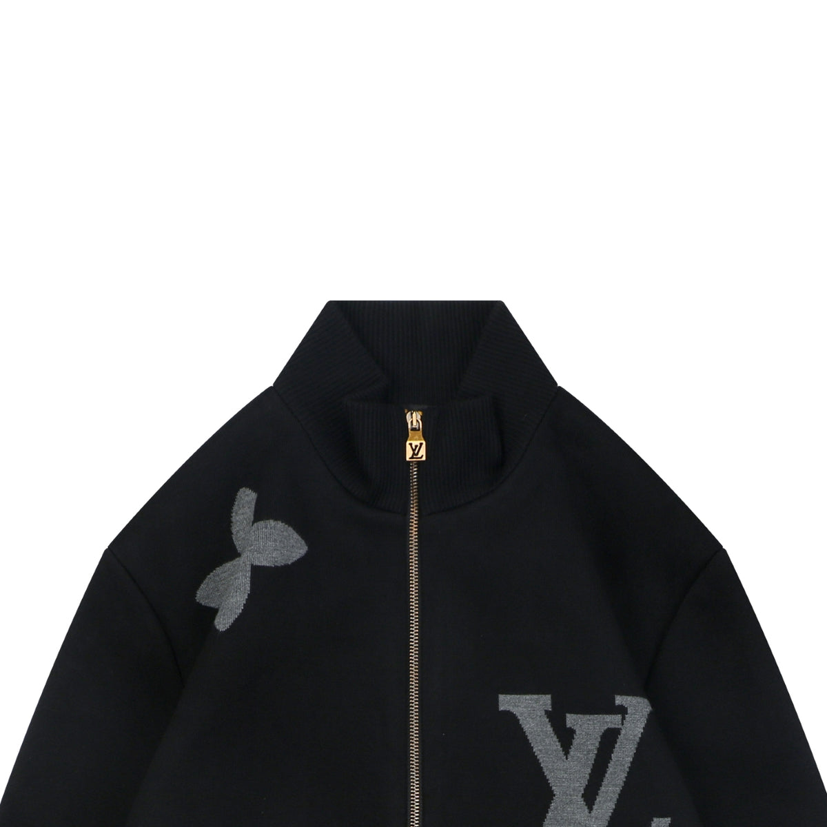 Louis Vuitton Oversized Monogram High-Neck Zip Jacket - Black