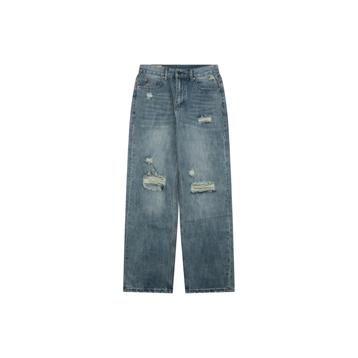 Gucci Distressed Jeans with Black G Patch - Blue