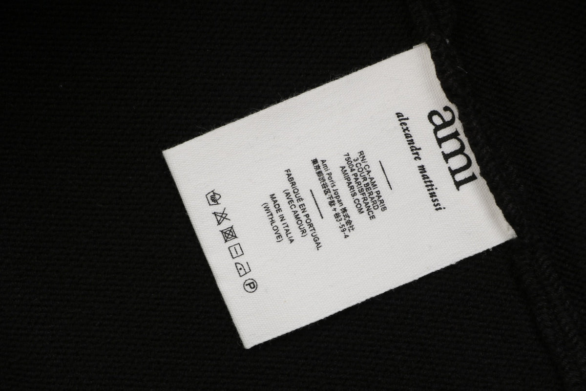 AMI Paris Small Heart Embroidery Crewneck Sweater - Black