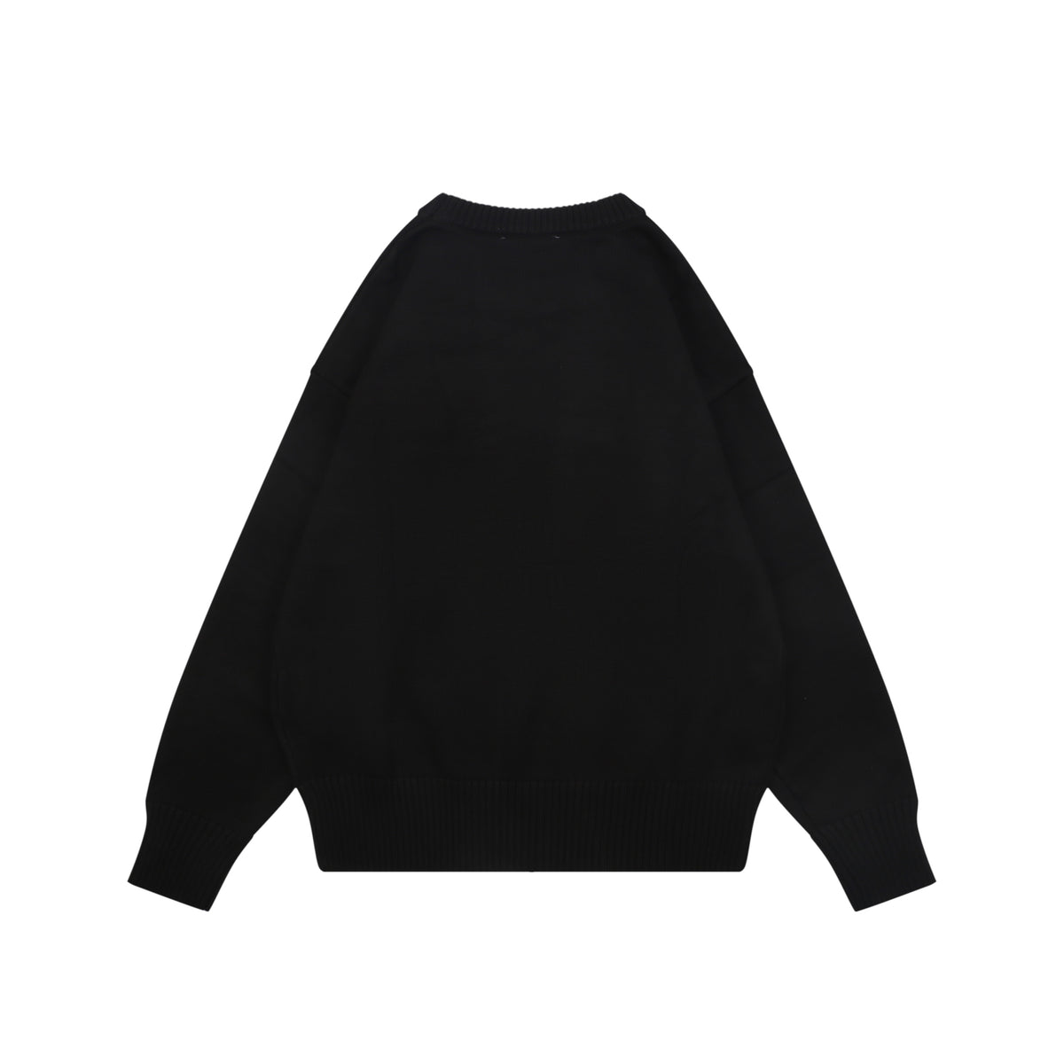 AMI Paris Small Heart Embroidery Crewneck Sweater - Black