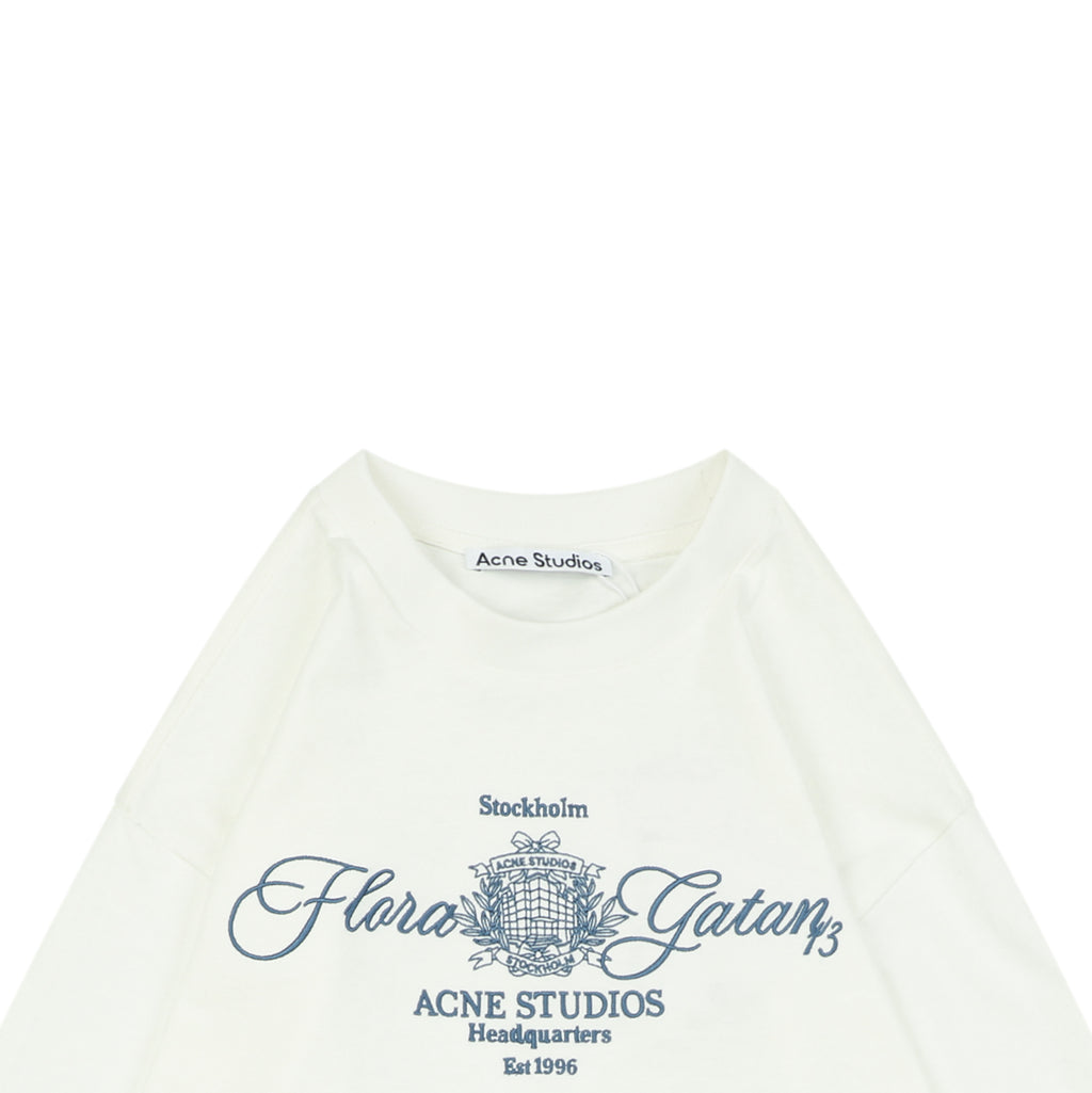 Acne Studios Script Embroidery Layered-Look Long-Sleeve Top - White