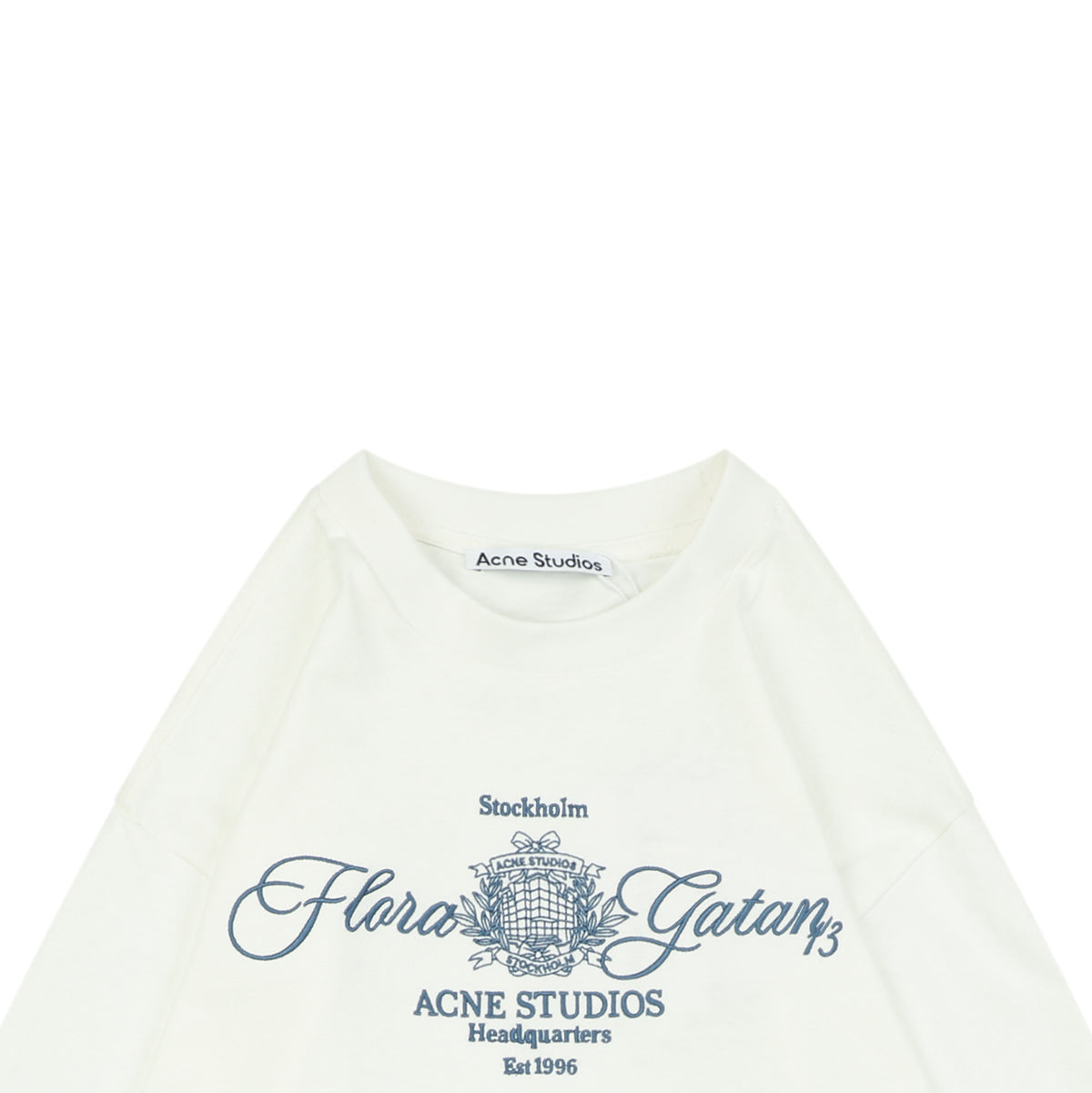 Acne Studios Script Embroidery Layered-Look Long-Sleeve Top - White