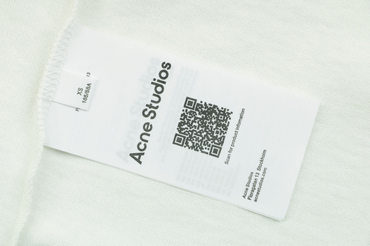 Acne Studios Script Embroidery Layered-Look Long-Sleeve Top - White