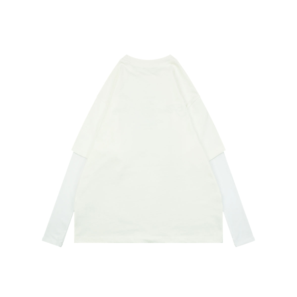 Acne Studios Script Embroidery Layered-Look Long-Sleeve Top - White