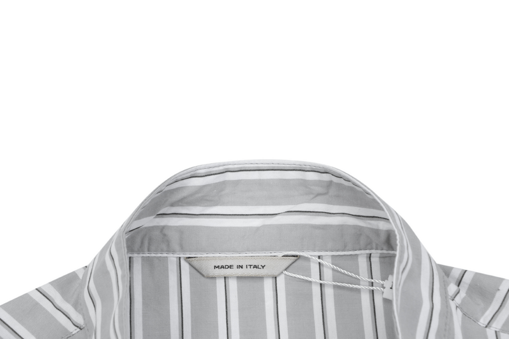 Hermès Fine-Stripe High-Neck Jacket - Gray