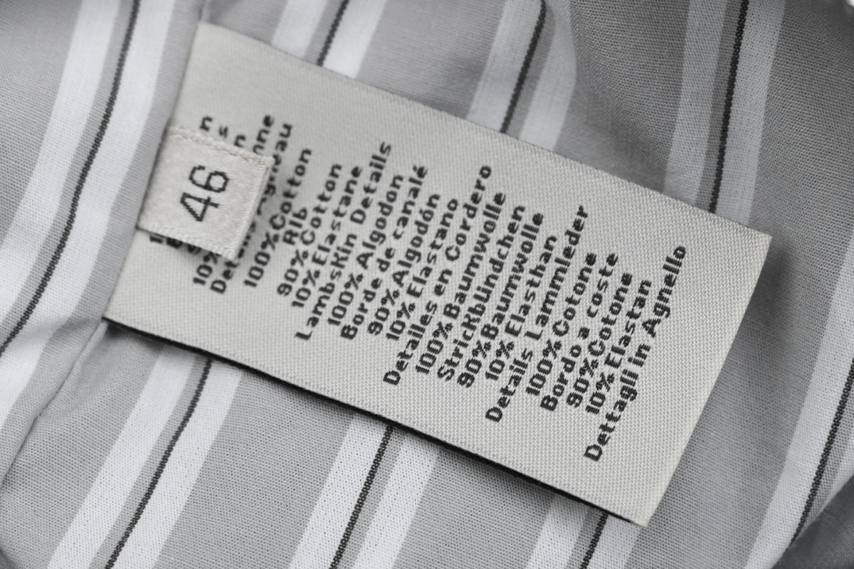Hermès Fine-Stripe High-Neck Jacket - Gray
