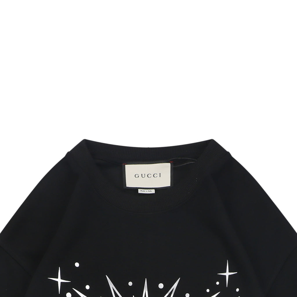 Gucci Starburst G Logo Print Crewneck Sweatshirt - Black