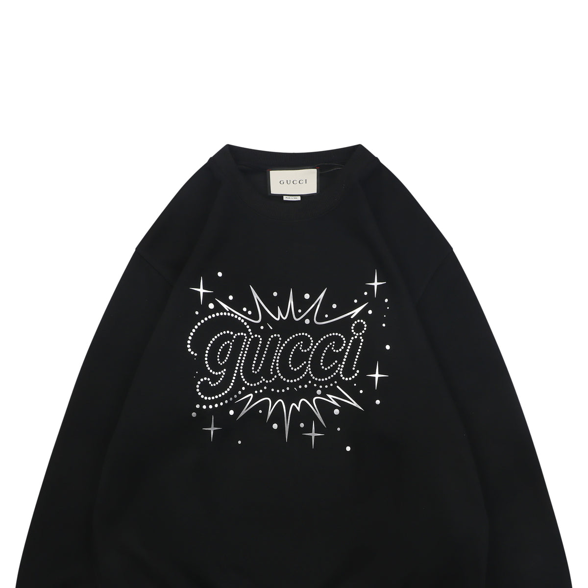 Gucci Starburst G Logo Print Crewneck Sweatshirt - Black