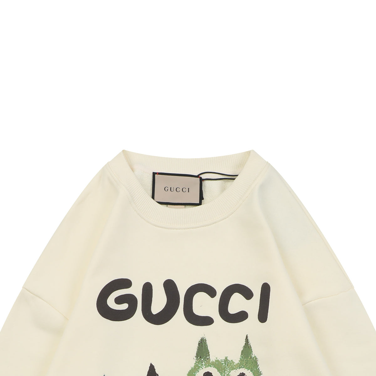 Gucci Cats and Cake Print Ivory Crewneck Sweatshirt