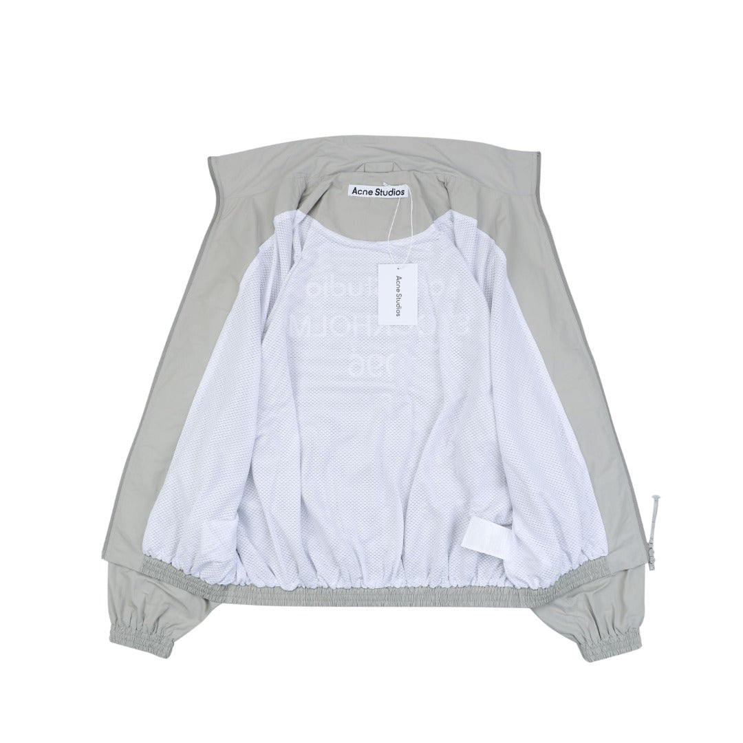 Acne Studios Light Grey Tonal 1996 Back Embroidered Zip Jacket
