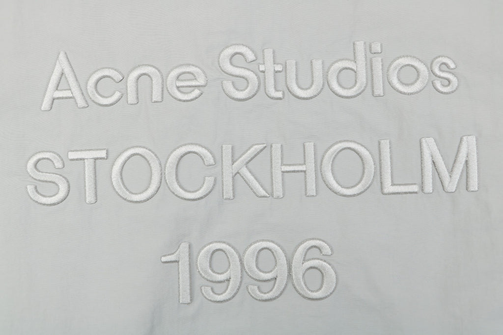 Acne Studios Light Grey Tonal 1996 Back Embroidered Zip Jacket