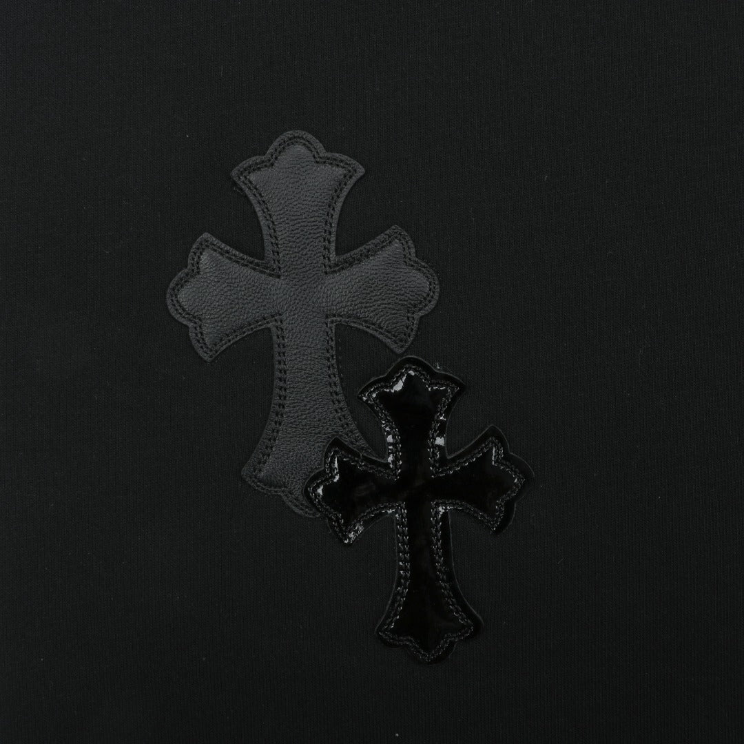 Chrome Hearts Black Multi-Cross Patch Straight-Leg Pants