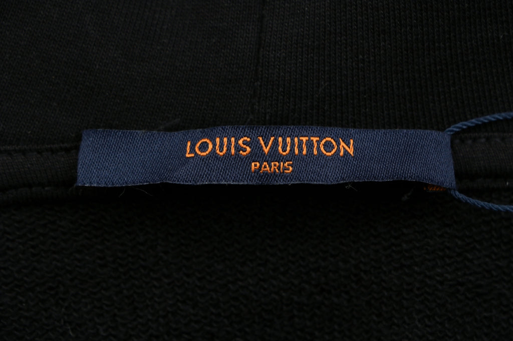 Louis Vuitton Black Ink-Splatter Embossed Monogram Hoodie