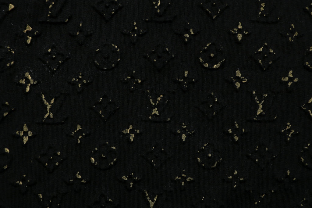 Louis Vuitton Black Ink-Splatter Embossed Monogram Hoodie
