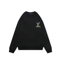Louis Vuitton Black Multicolor Monogram Embroidered Crewneck Sweatshirt
