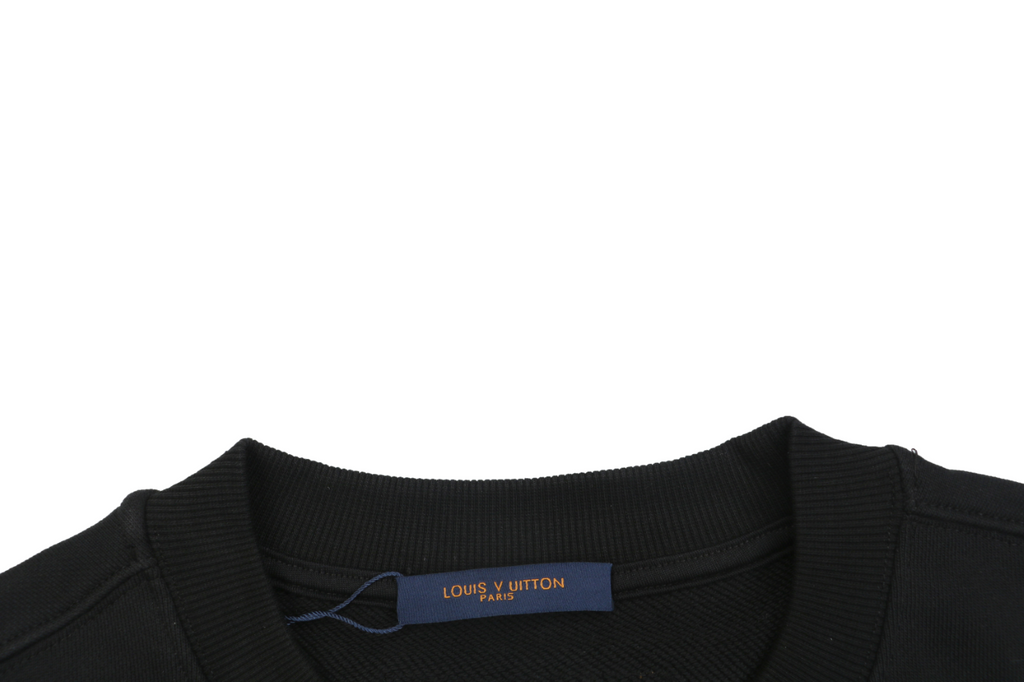 Louis Vuitton Black Multicolor Monogram Embroidered Crewneck Sweatshirt