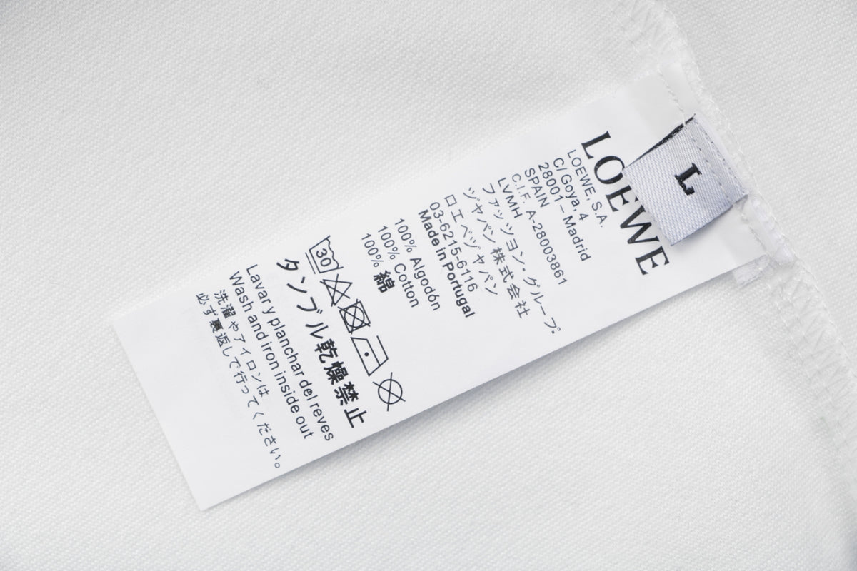 Loewe White Floral Anagram Print Crewneck Sweatshirt