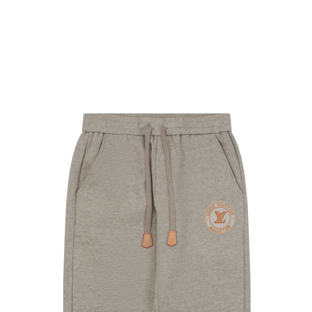 Louis Vuitton Taupe Raised Circular LV Badge Jogger Pants