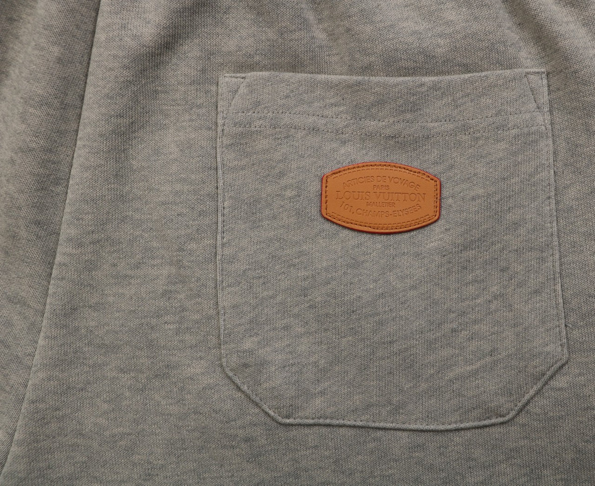 Louis Vuitton Taupe Raised Circular LV Badge Jogger Pants