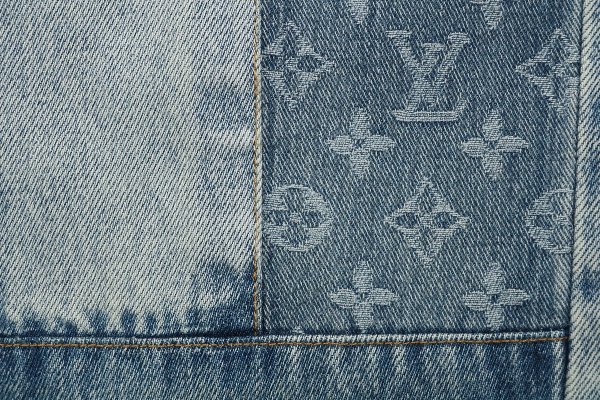 Louis Vuitton Patchwork Denim Jeans - Washed Blue