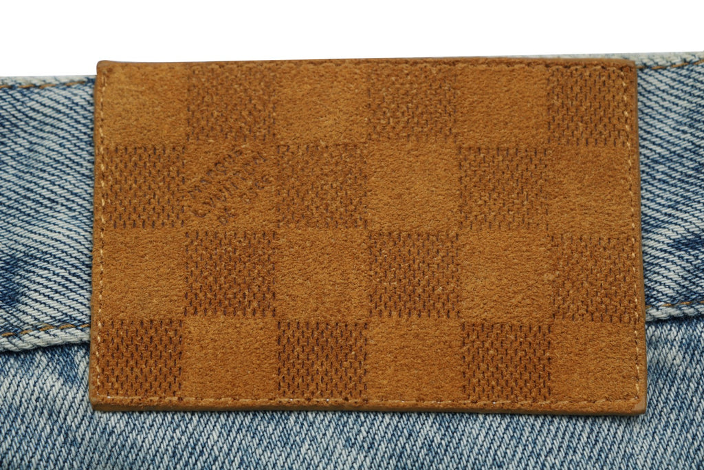 Louis Vuitton Patchwork Denim Jeans - Washed Blue