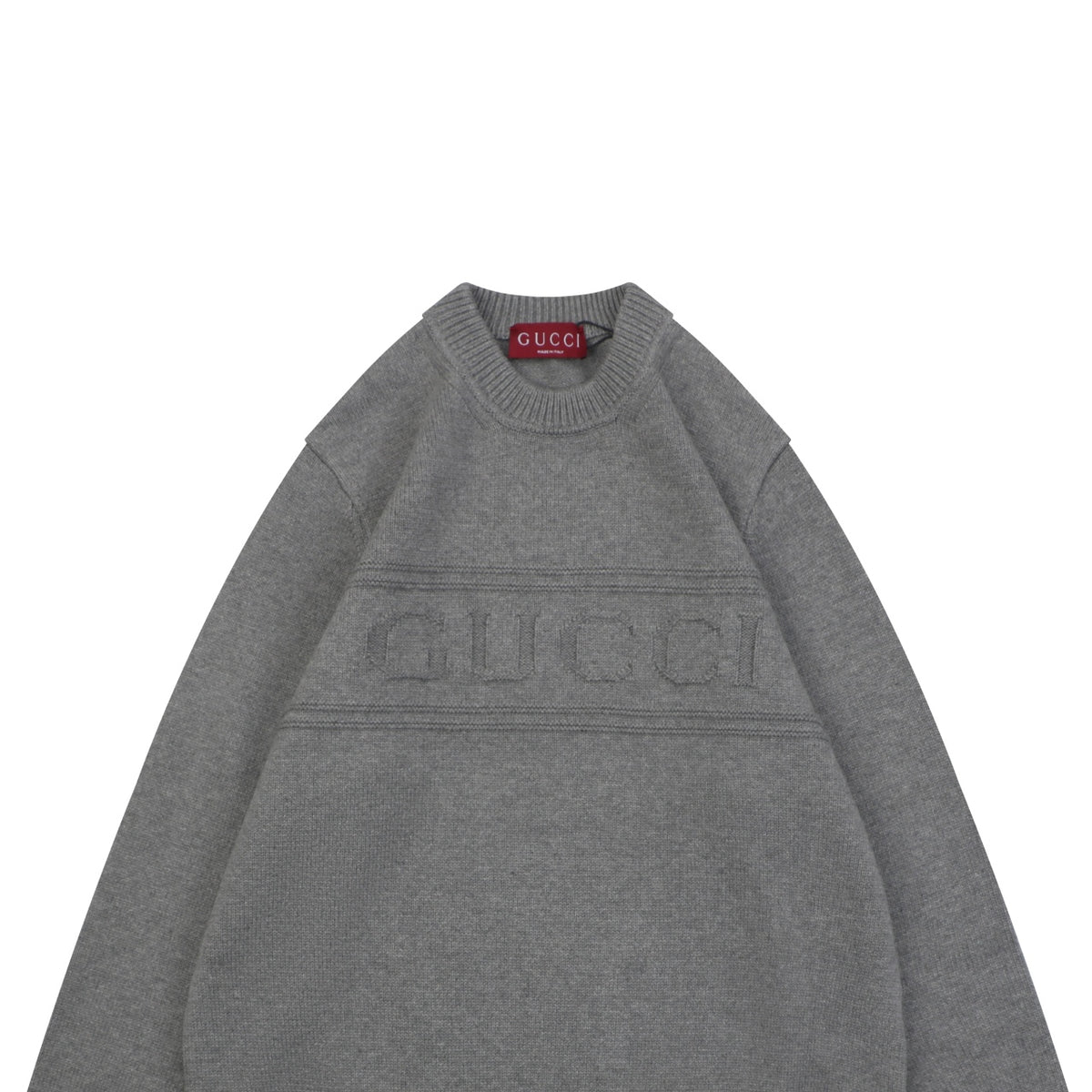 Gucci Tonal G Pattern Crewneck Sweater - Gray
