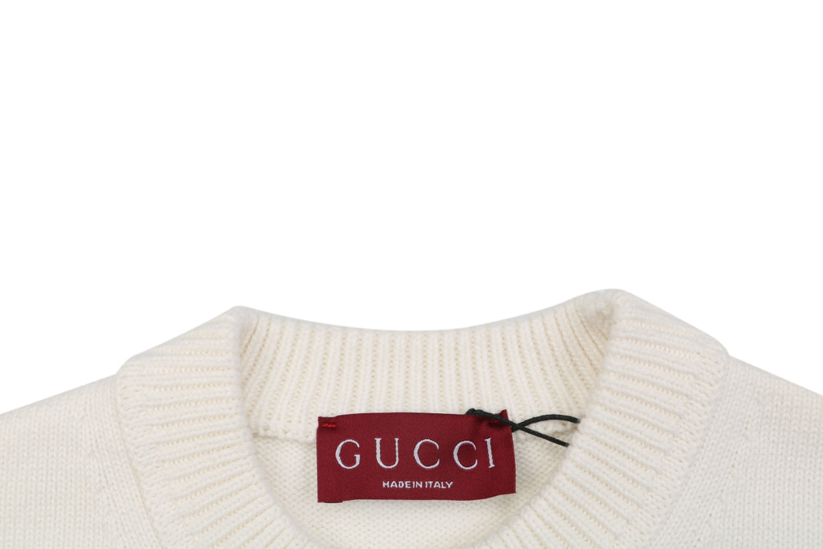 Gucci Tonal G Pattern Crewneck Sweater - Off White