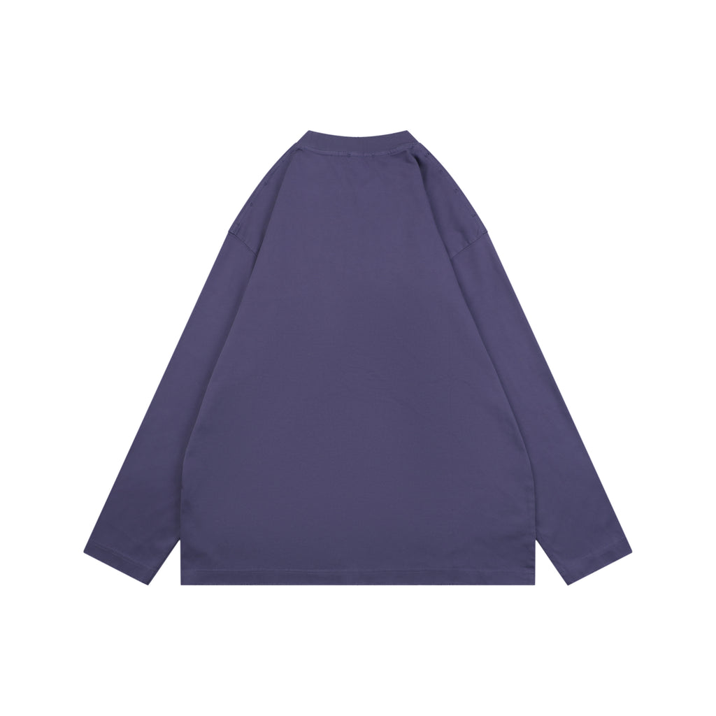 Balenciaga Smoke Ring Logo Long-Sleeve T-Shirt - Purple